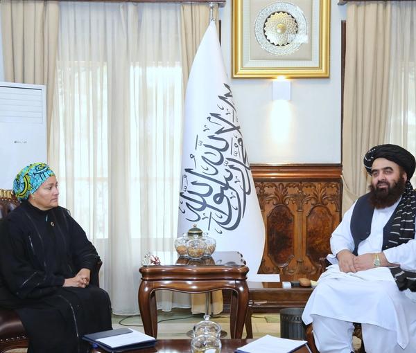 دیدار متقی با امنه محمد