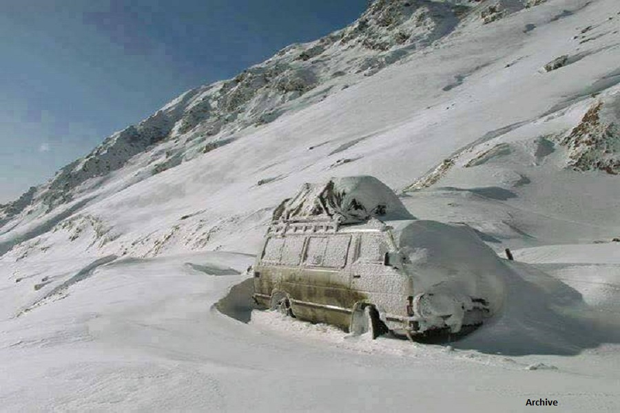 برف باری در افغانستان